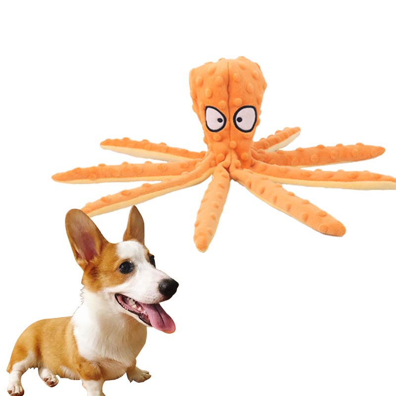 Octopus Dog Chew Squeak Toy