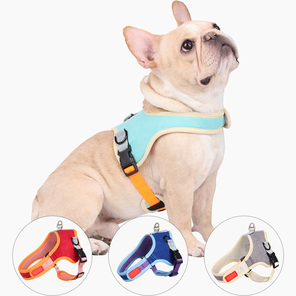 Suede Fabric Pet Harness