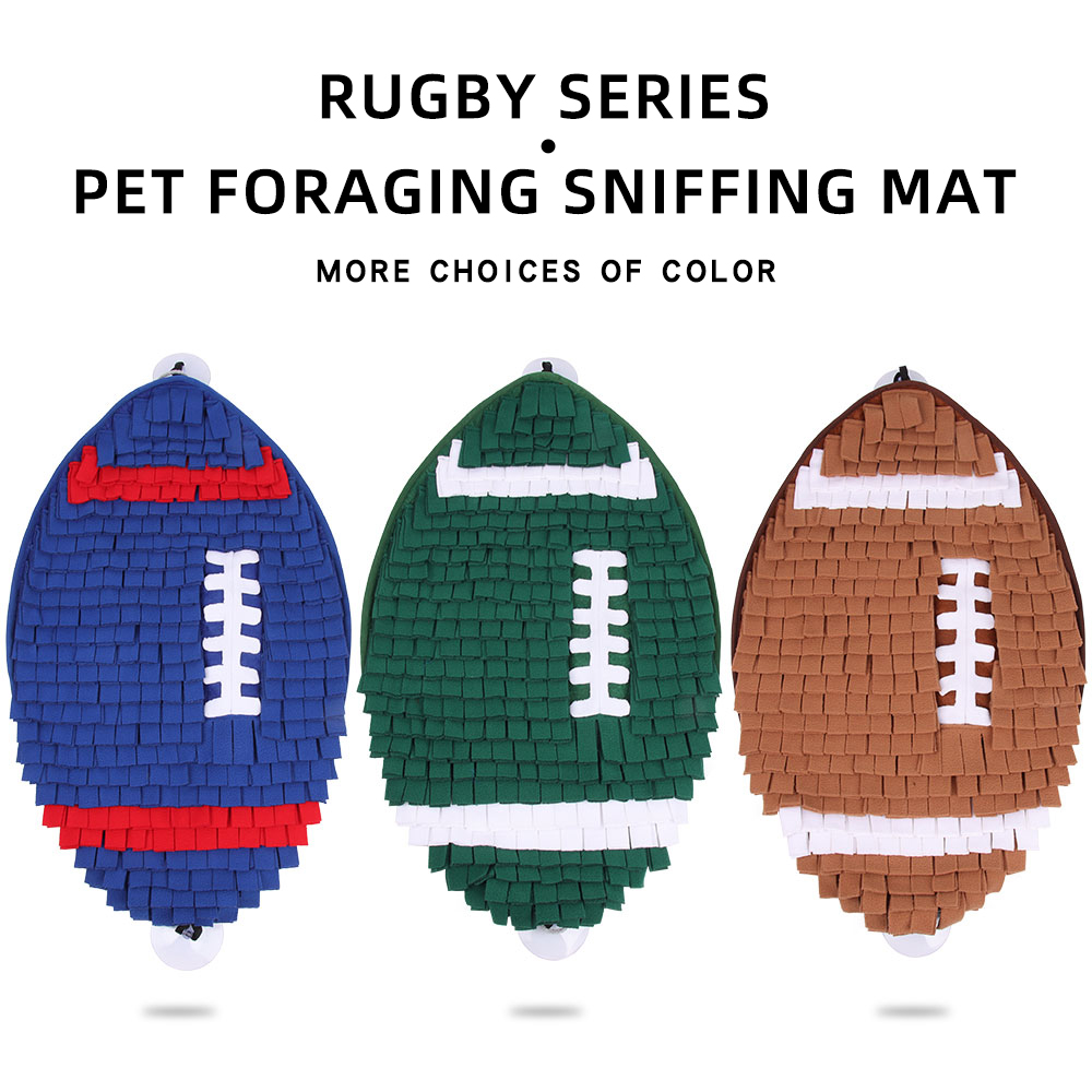 Rugby-shaped Dog Sniff Mat