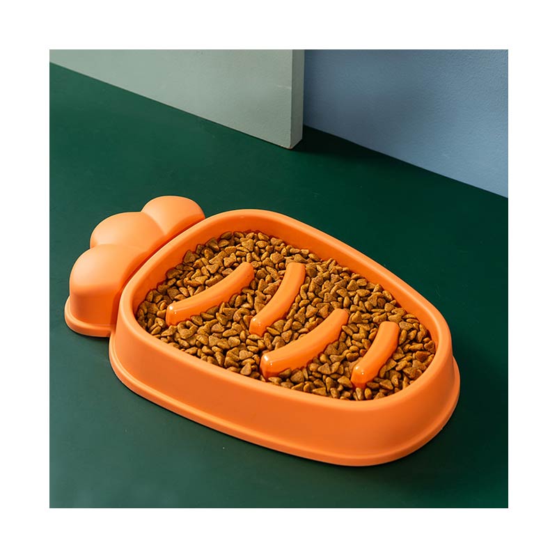 Carrot Pet Slow Feeder Bowl
