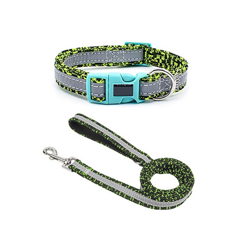 Knitted Fabric Reflective Pet Collar Lea