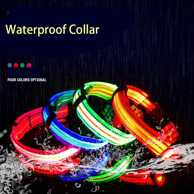 Waterproof Usb Rechargeable Led Dog Coll