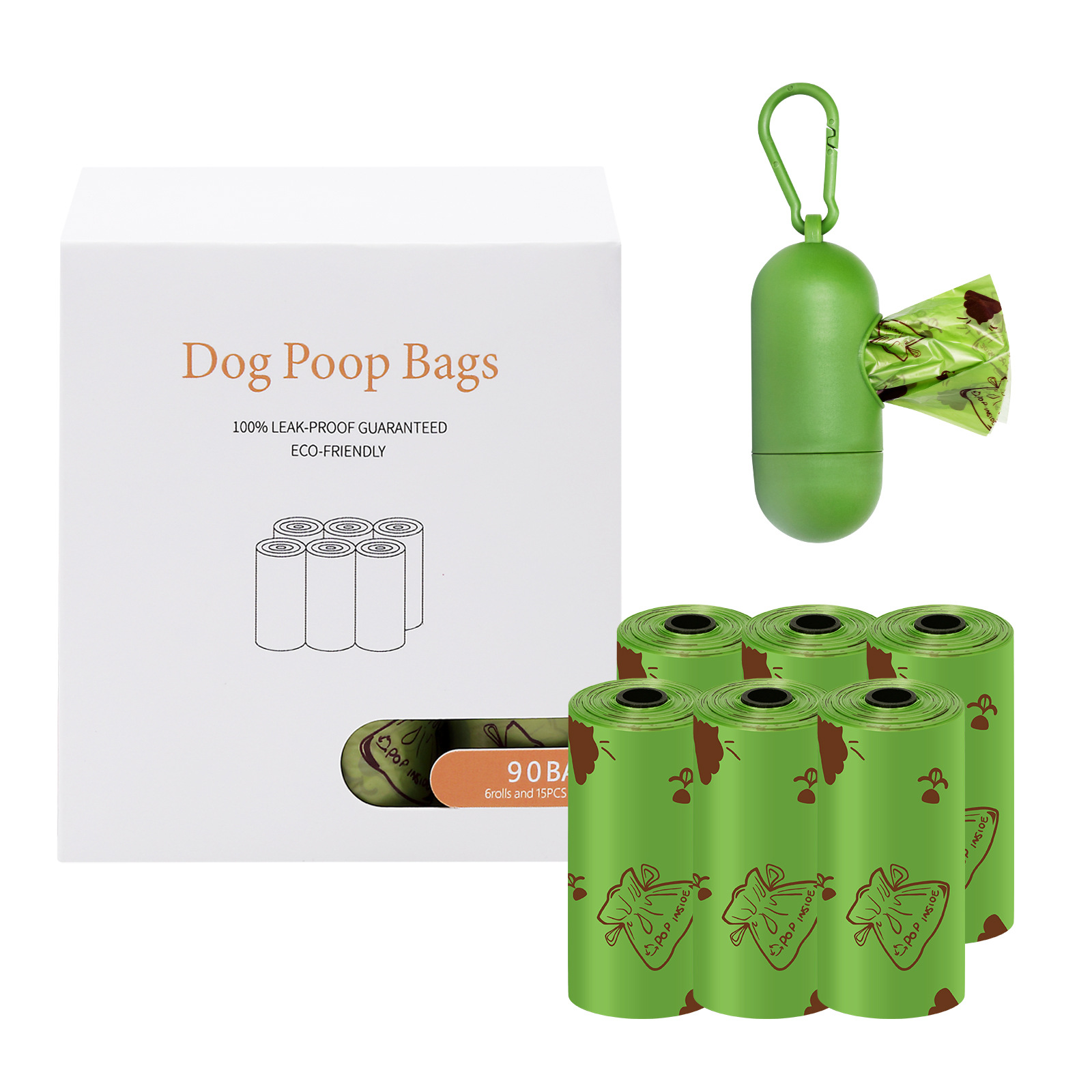 Biodegradable Pet Dog Cat Poop Bag Roll 