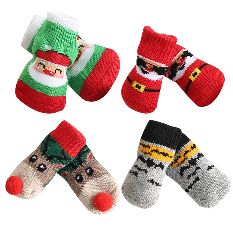 New Year Christmas Pet Socks