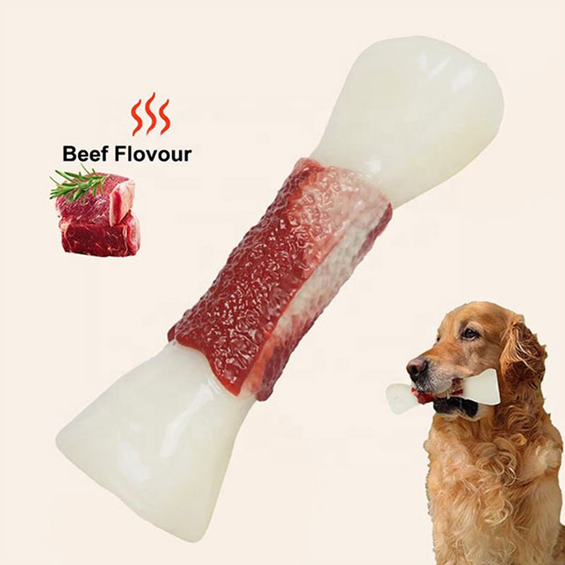 Beef Flavor Dog Bone Chew Toy